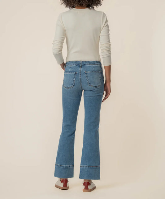 Kelsey Mid Rise Kick Flare Jeans - CONTRACT