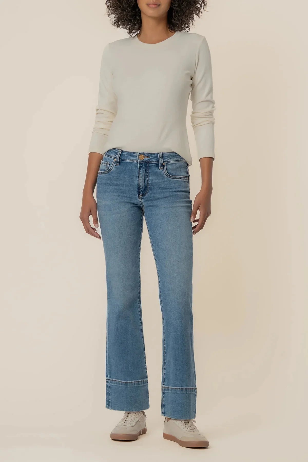 Kelsey Mid Rise Kick Flare Jeans - CONTRACT