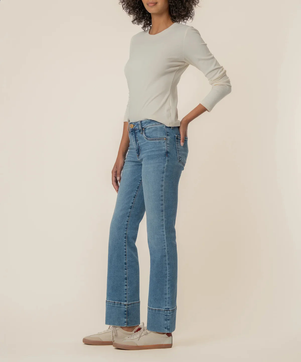 Kelsey Mid Rise Kick Flare Jeans - CONTRACT