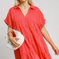 Short Sleeve Ruffle Tiered Dress - A5365