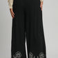 Floral Embroidered Wide Leg Pants - C4279-P