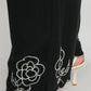 Floral Embroidered Wide Leg Pants - C4279-P