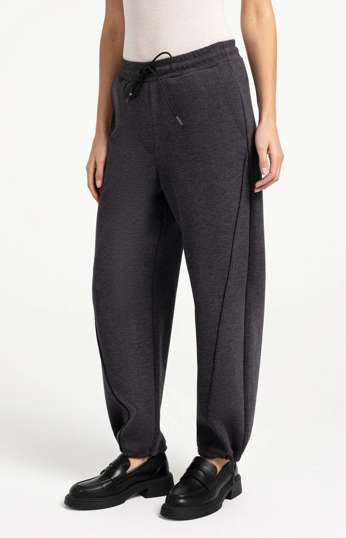 Jersey Barrel Leg Trousers