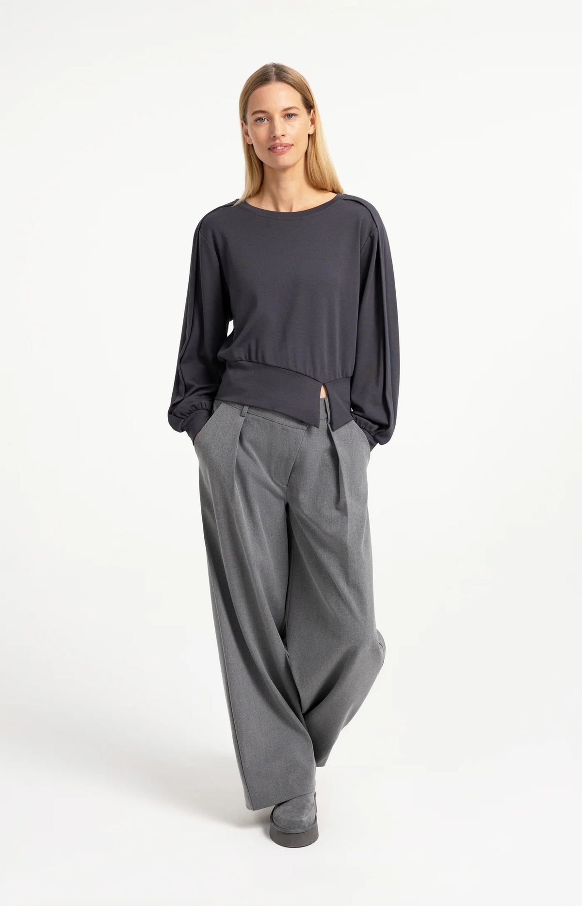 Lightweight Sweater with Folded Detail