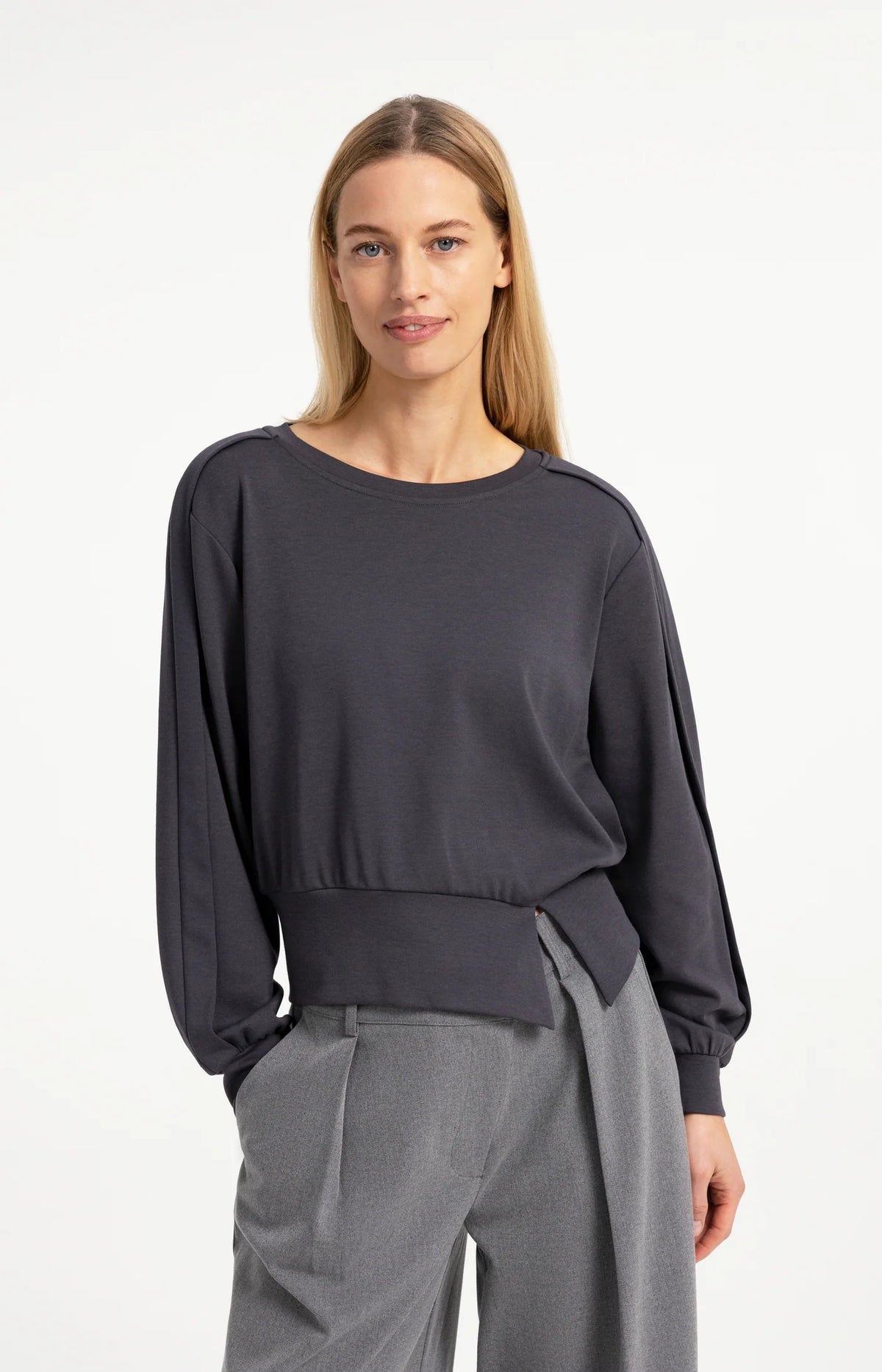 Lightweight Sweater with Folded Detail